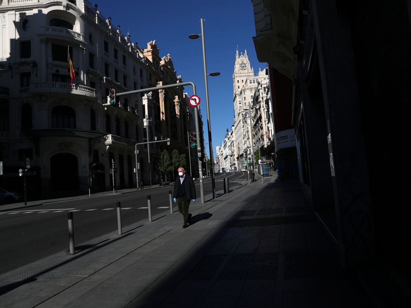 Calle Gran Vía, Madrid. (EFE)