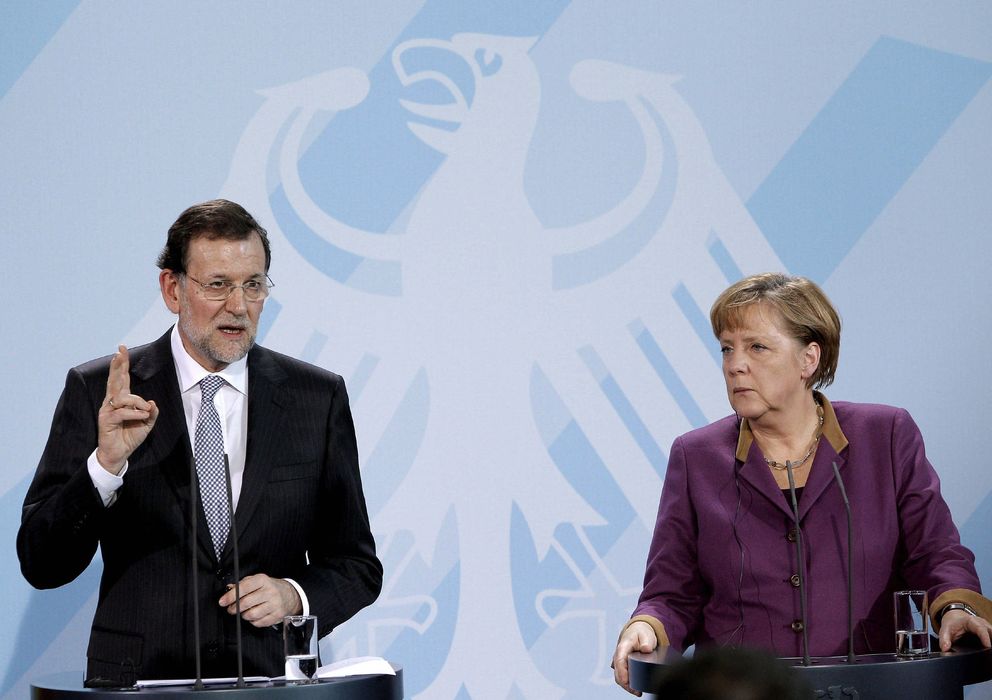 Foto: La canciller alemana, Angela Merkel, y el presidente del Gobierno español, Mariano Rajoy. (EFE)