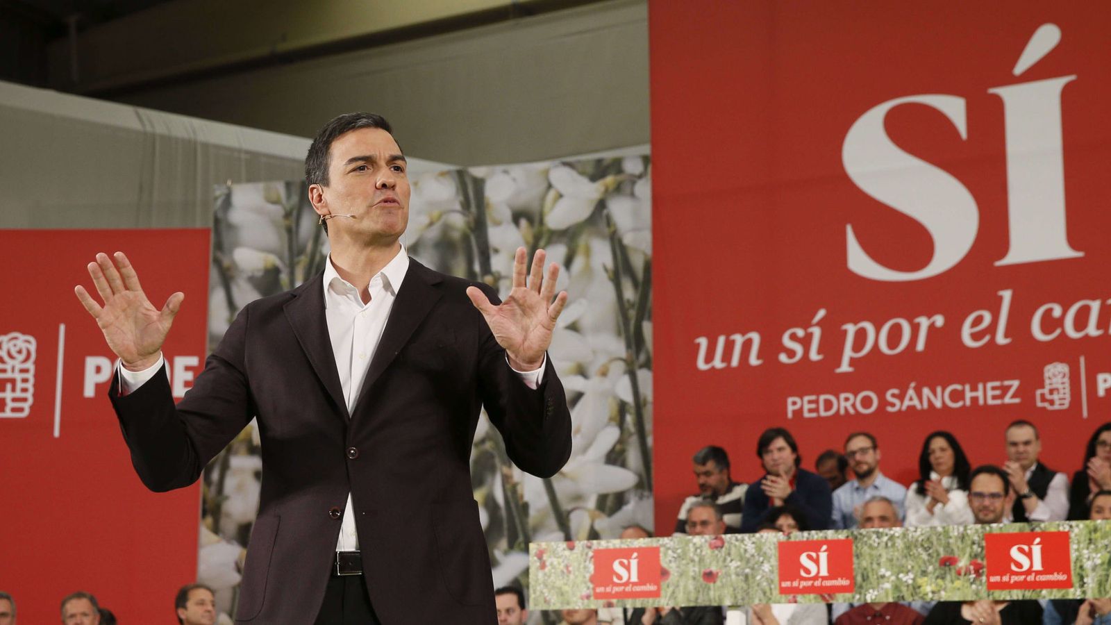 Foto: Pedro Sánchez, en la presentación de su candidatura. (EFE)