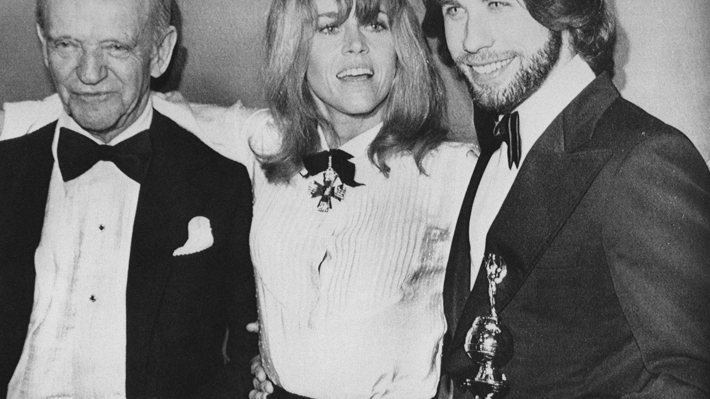 Travolta junto a Jane Fonda y Fred Astaire en 1979. (Gtres)