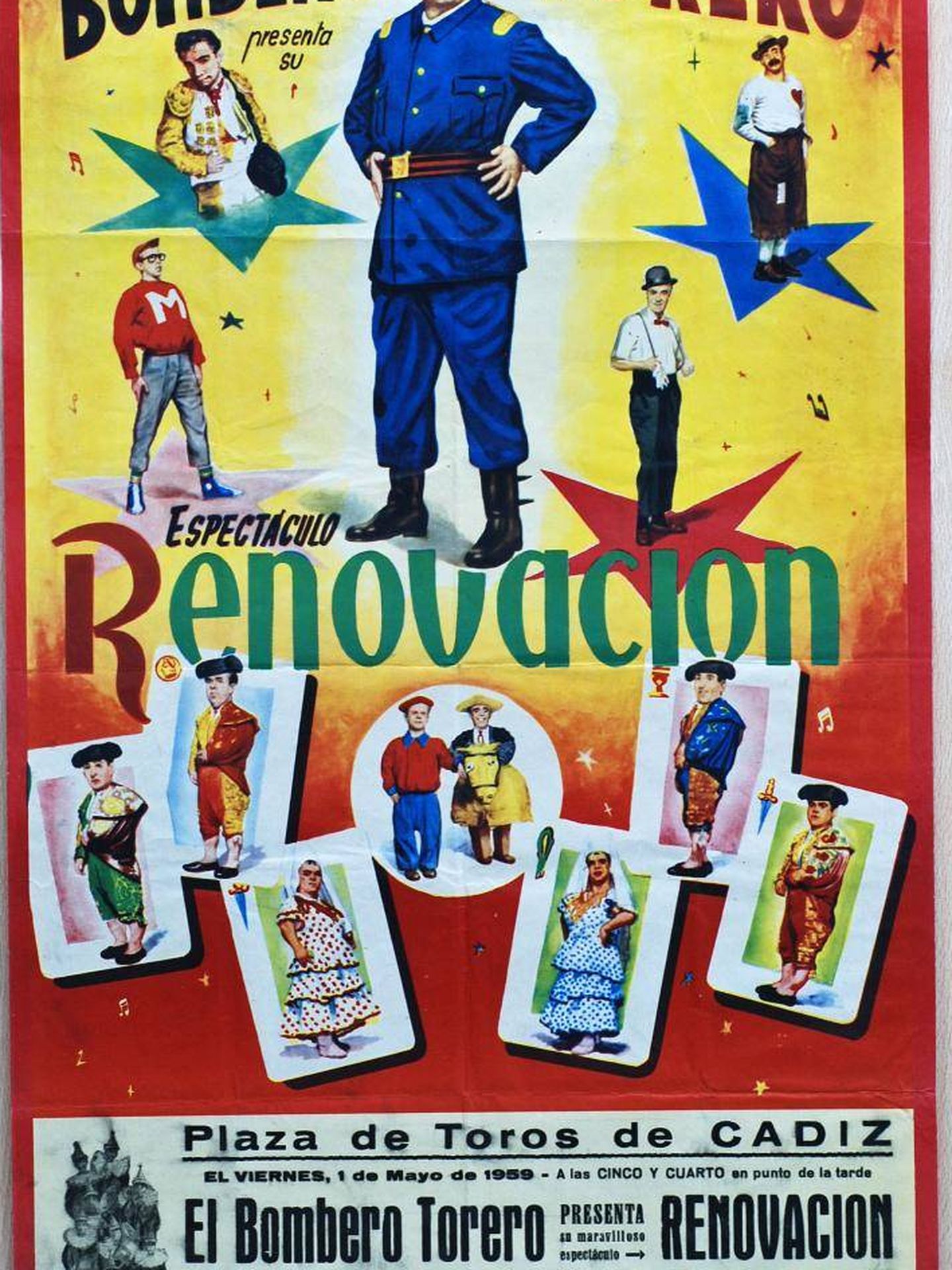 Cartel de un espectáculo en Cádiz de 1959.