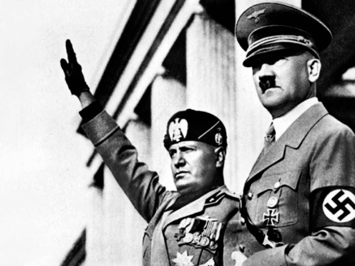 Foto: Reunión entre Mussolini y Hitler