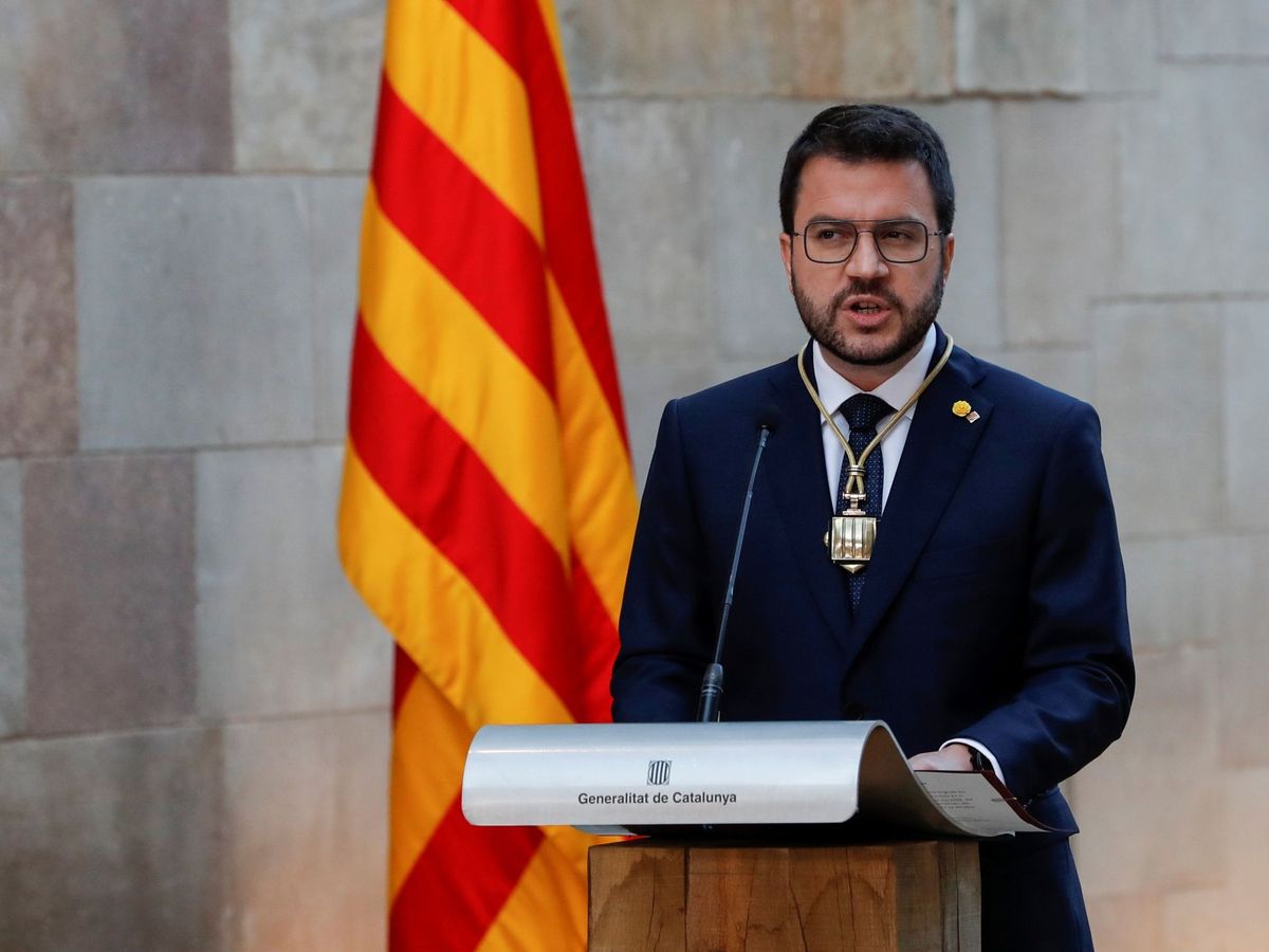 Foto: Toma de posesión de Pere Aragonès como presidente de la Generalitat. (EFE)