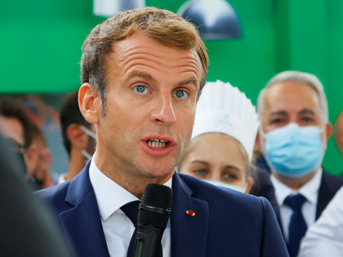 Foto: El presidente francés, Emmanuel Macron, durante su visita. (Reuters)