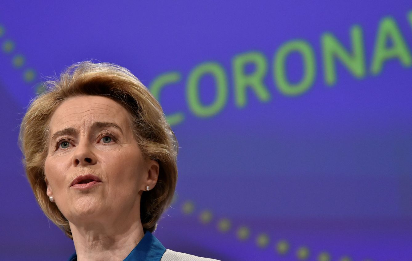 La presidenta de la Comisión Europea, Ursula Von der Leyen, en Bruselas. (Reuters)