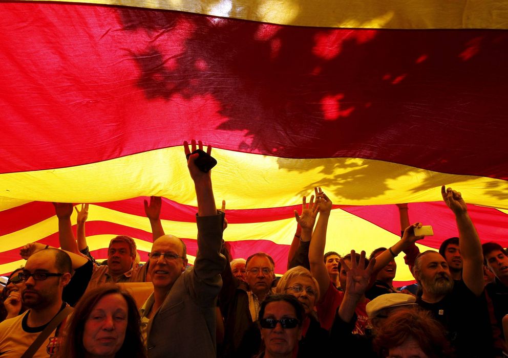 Foto: Grupo de independentistas catalanes. (Efe)