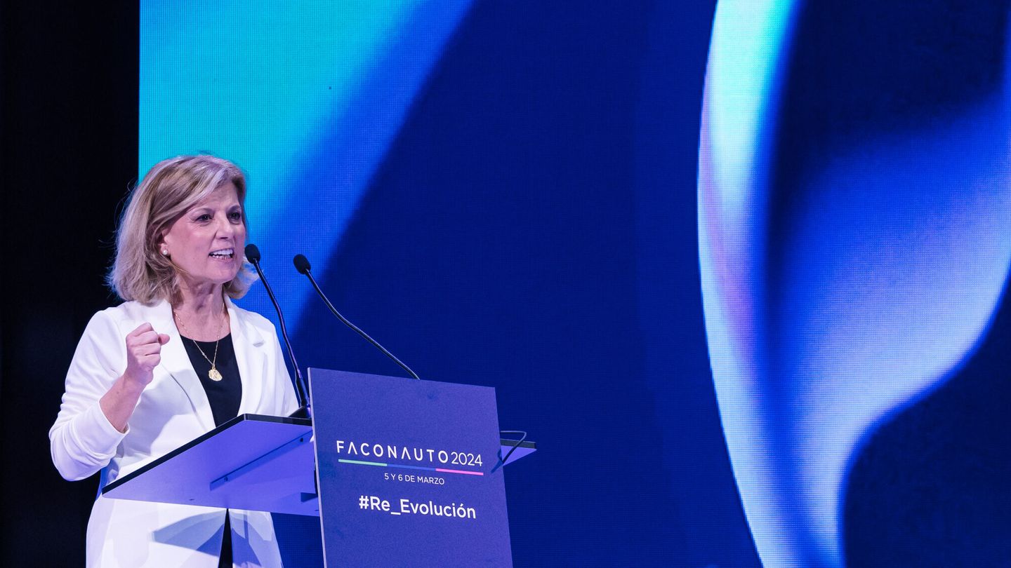 Marta Blázquez, presidenta de Faconauto, durante su intervención (Carlos Luján/Europa Press).