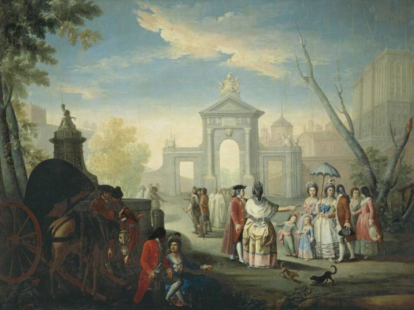 Puerta de San Vicente según Ginés Andrés de Aguirre. (Museo de Historia de Madrid)