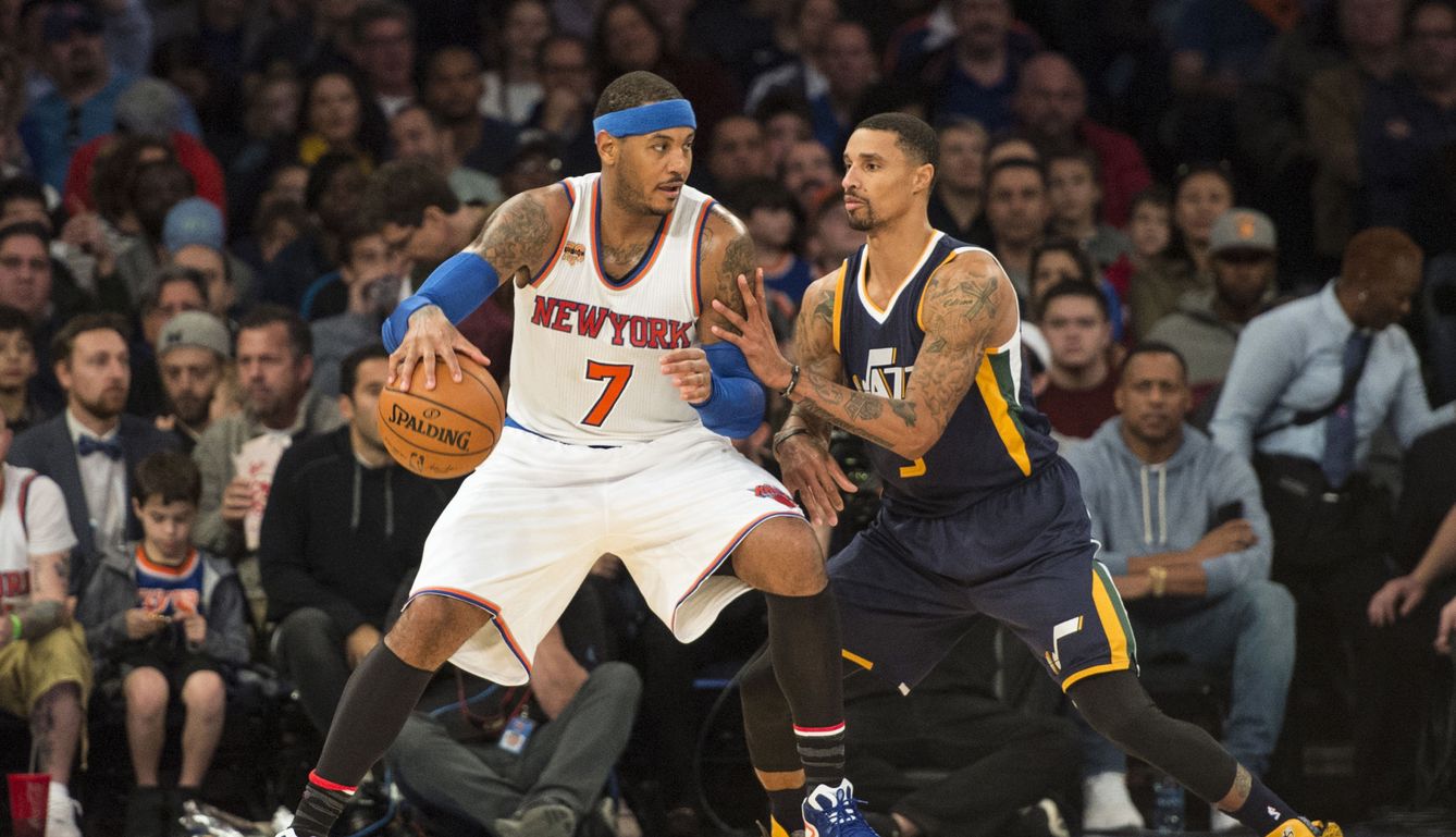 Carmelo Anthony, a la izquierda, es la gran referencia de los Knicks (EFE)