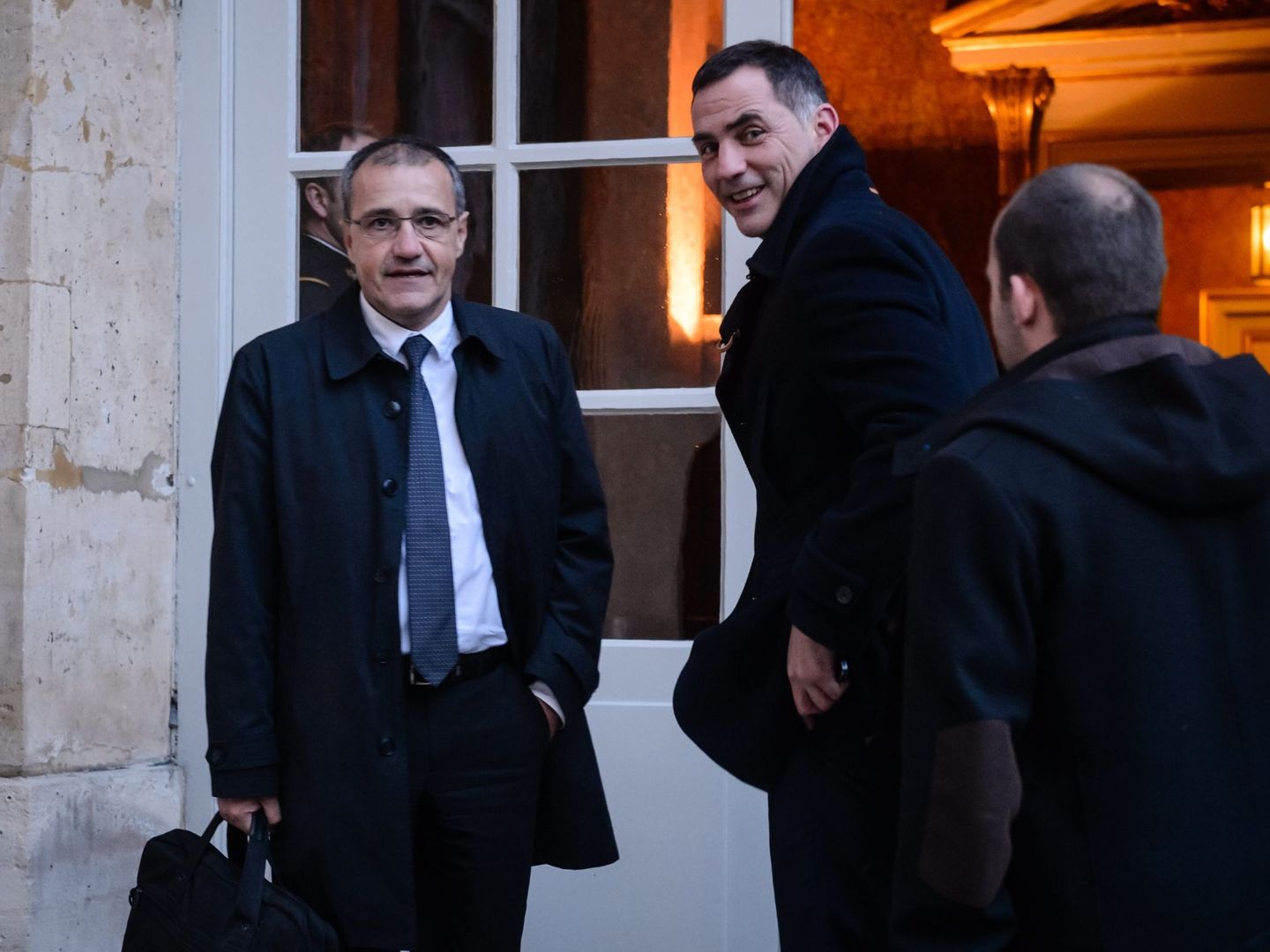El presidente del consejo ejecutivo de Córcega, Gilles Simeoni (d), y el presidente de la Asamblea de Córcega, Jean Guy Talamoni (i). (EFE)