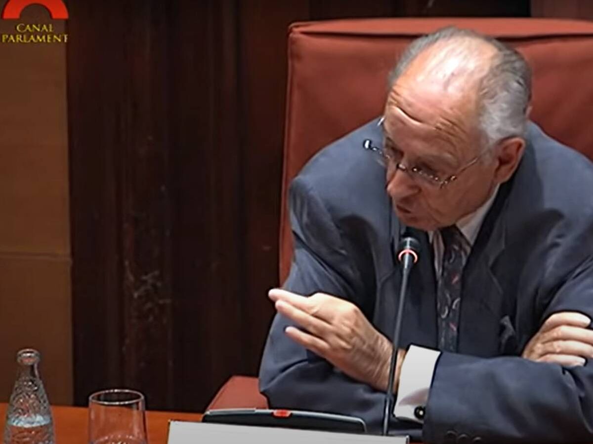 Foto:  Lluís Pascual Estevill durante una comparecencia en el Parlament. (Canal del Parlament)