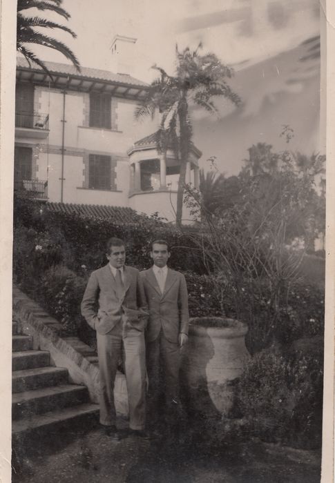 Foto: Rafael Rodríguez Rapún junto a Federico García Lorca en el Hotel Reina Cristina de Algeciras (Herederos de Rodríguez Rapún)