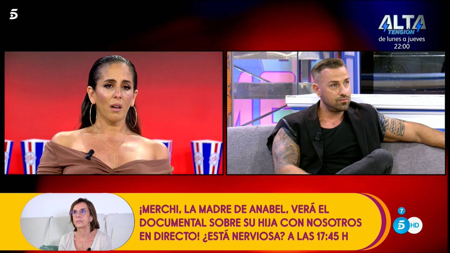 Anabel Pantoja y Rafa Mora, en 'Sálvame'. (Telecinco)