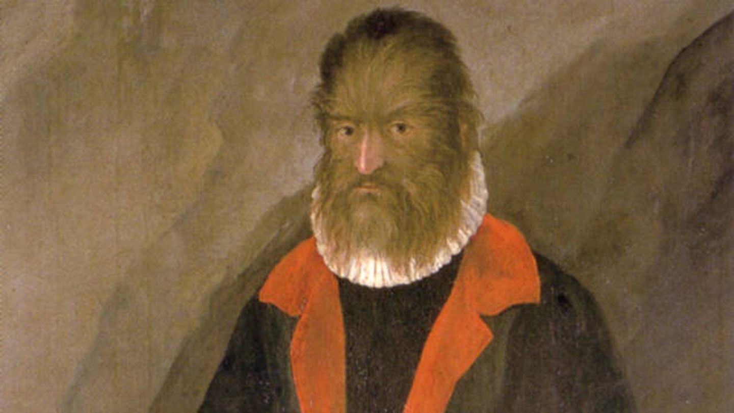 Retrato de Pedro González en el Castillo Ambras (Innsbruck, Austria).