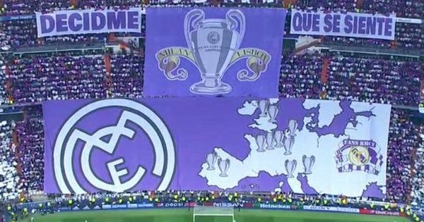 Foto: Tifo de la Grada Fans del Bernabéu