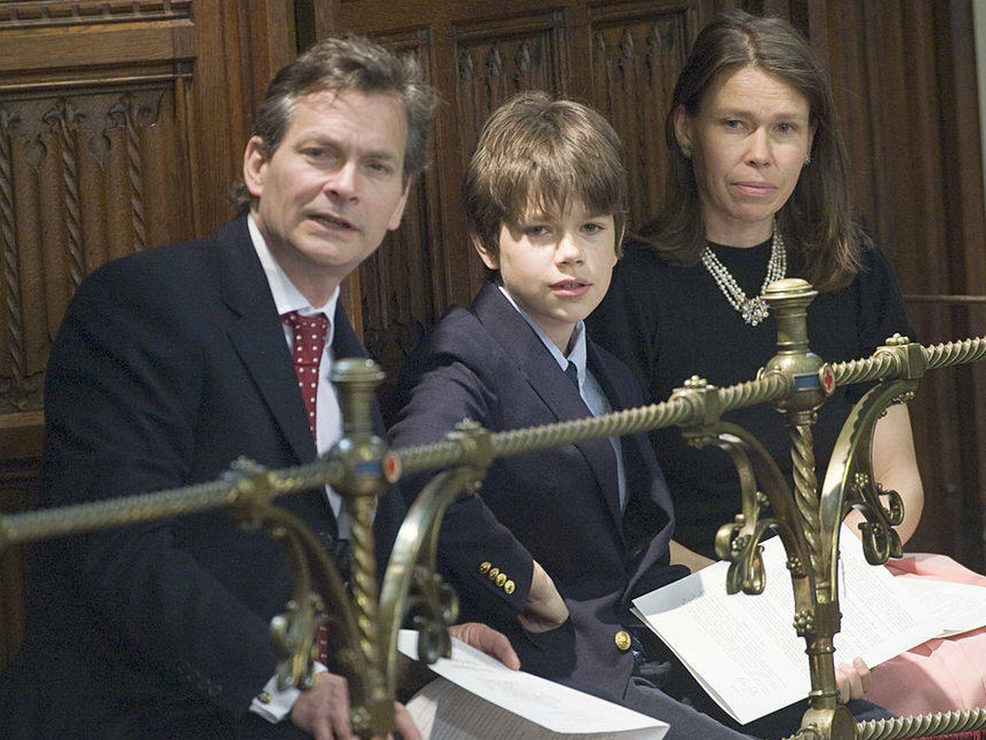 Arthur, con sus padres en Westminster en 2010. (Getty)