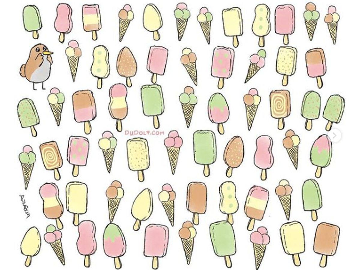 Foto: Acertijo visual: Ponte a prueba y descubre el helado que no se repite y es diferente al resto (Instagram @thedudolf)