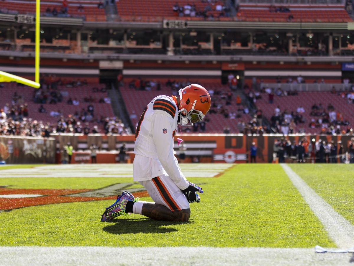Foto: Odell Beckham Jr, durante su etapa en los Cleveland Browns. (Reuters/Scott Galvin)