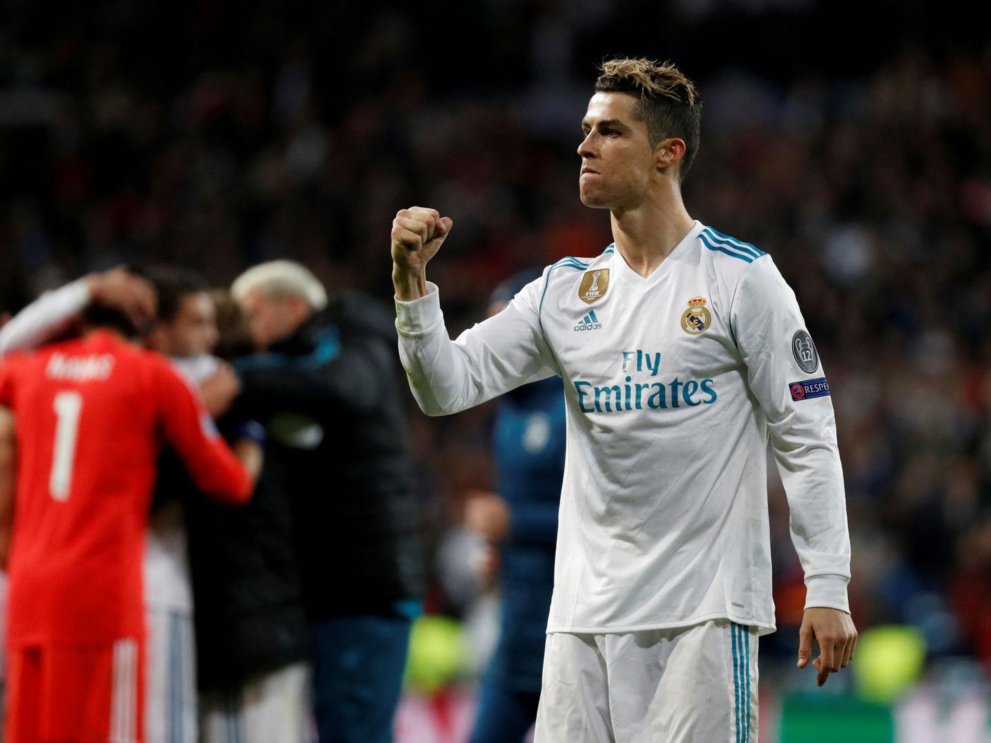Cristiano Ronaldo durante el partido Real Madrid-Juventus en el Santiago Bernabeu, el 11 de abril de 2018. (Reuters)