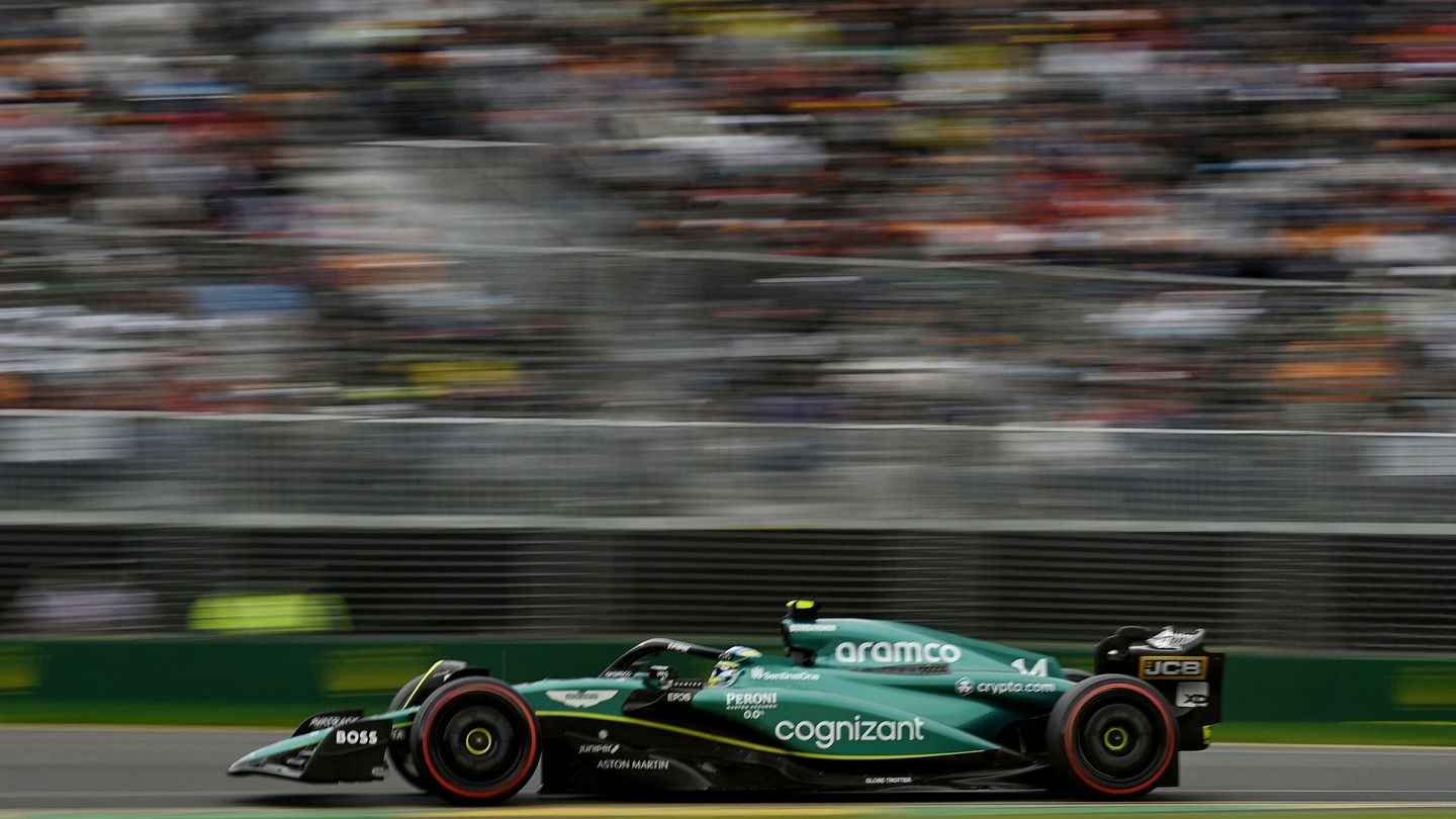 Alonso se mostró de nuevo muy satisfecho con el rendimiento del AMR23, aunque con dudas para la carrera (Reuters/Jaimi Joy)