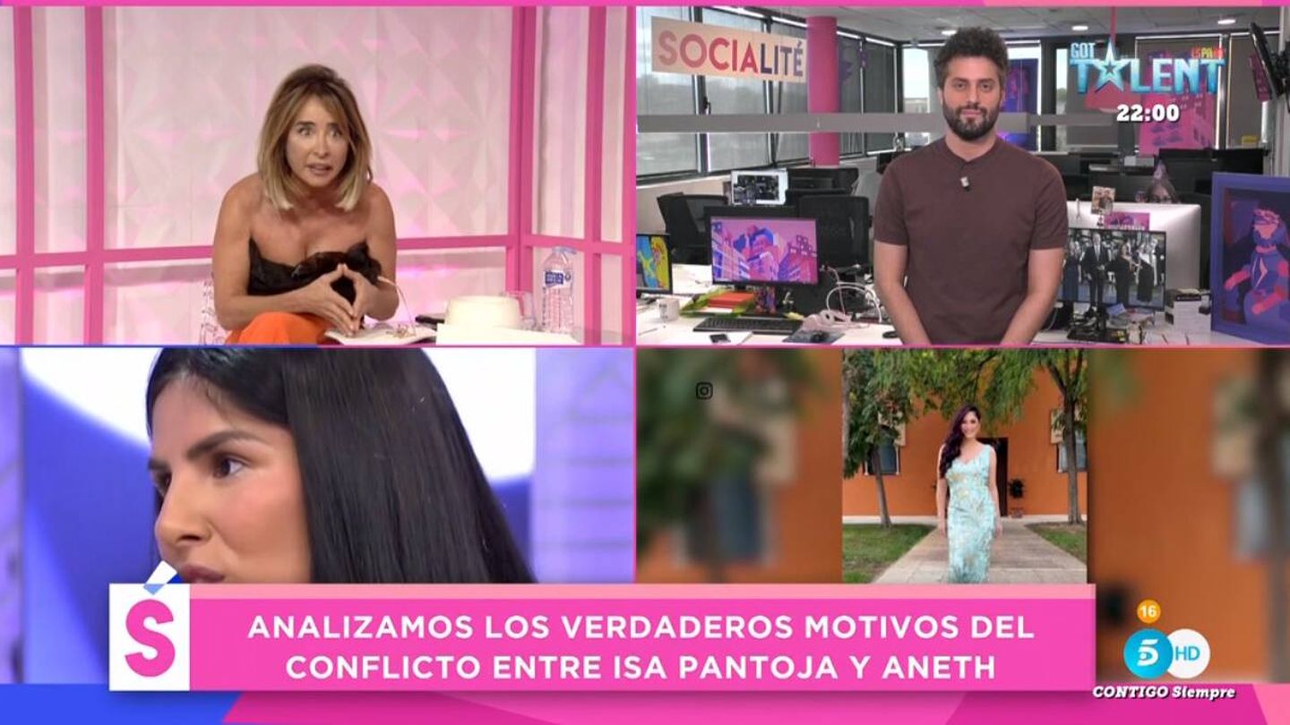 María Patiño y Javier de Hoyos en 'Socialité'. (Mediaset)