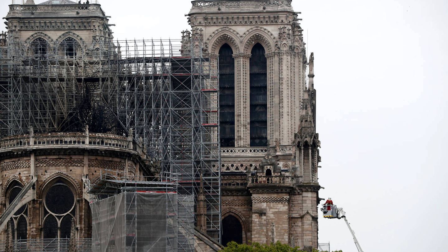 Labores de reconstrucción de Notre-Dame. (EFE)