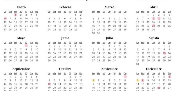Foto: Calendario laboral para 2020 de Castilla y León (EC)