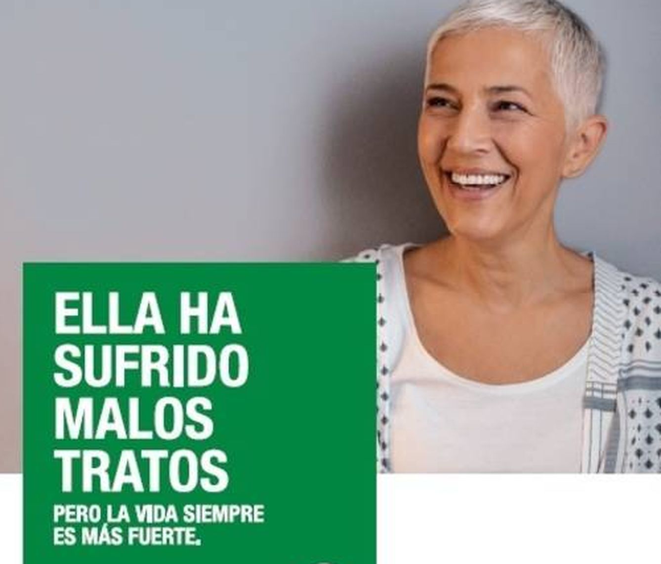 Campaña de la Junta de Andalucía, que usa una imagen de una modelo extranjera.