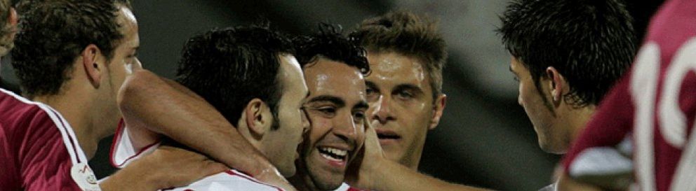 Foto: Los jugadores dan la cara por su compañero Xavi