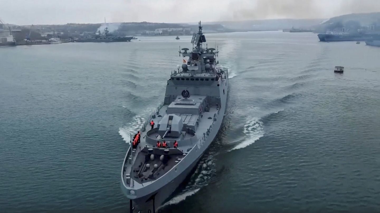 Un barco de la armada rusa. Foto: Efe.