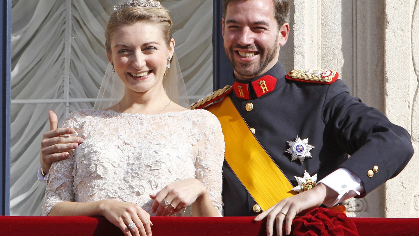 Estefanía y Guillermo, en su boda. (Reuters)