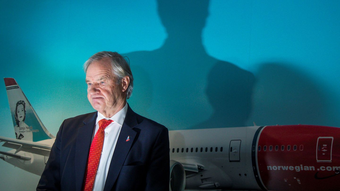 Bjørn Kjos, CEO de Norwegian Air Shuttle ASA, en la rueda de prensa de este martes. (Reuters)