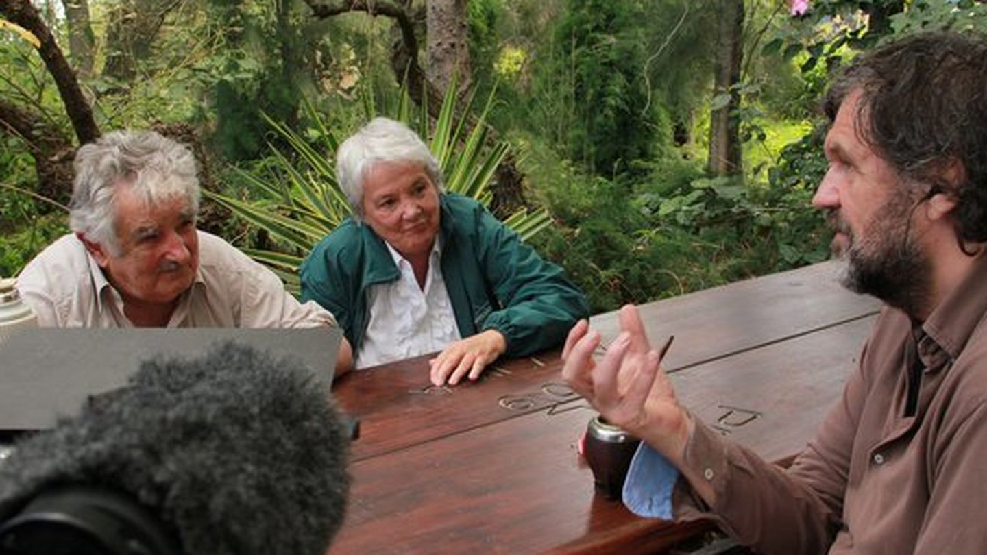 Mujica, entrevistado por Kusturica para el documental que aún se encuentra en su rodaje.