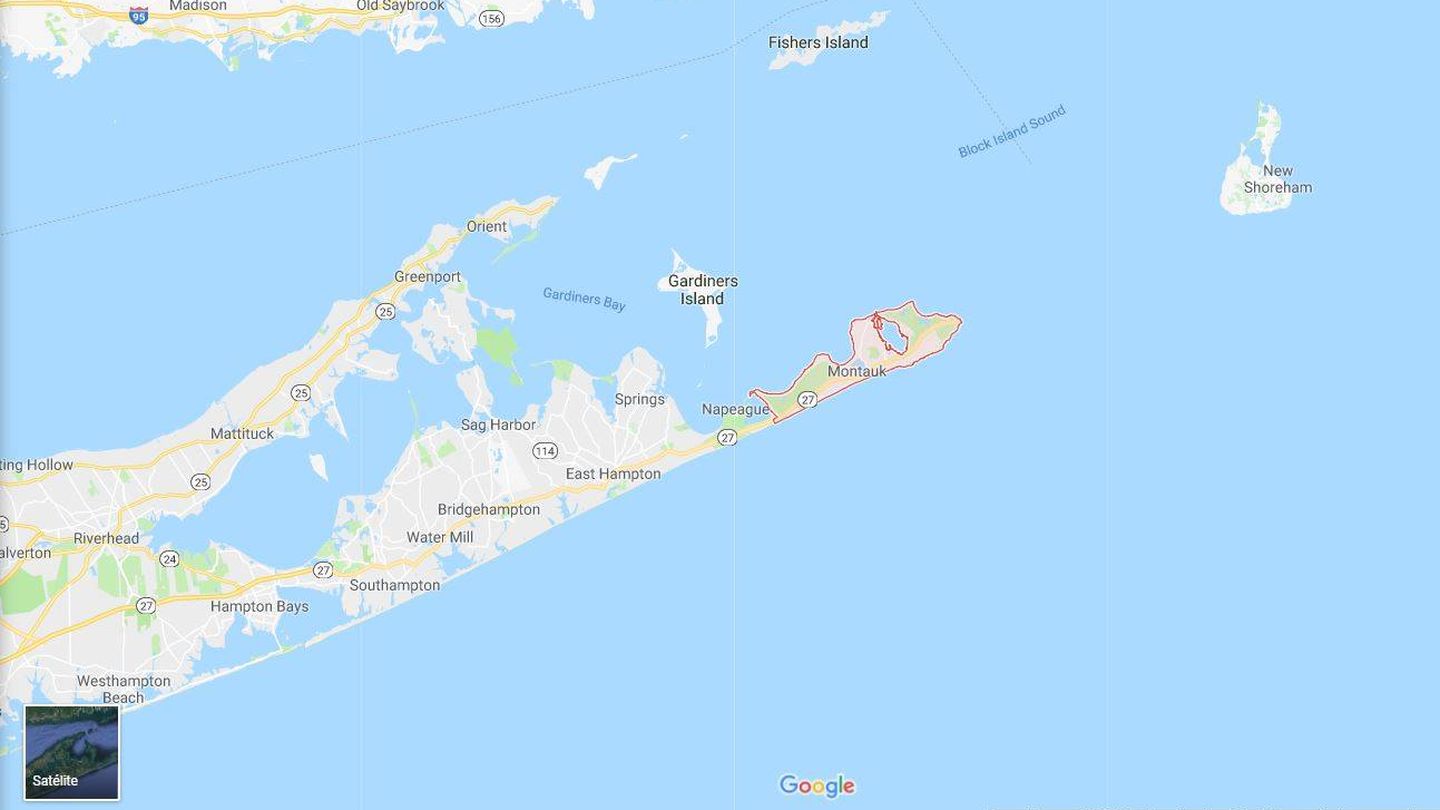 Localización de Montauk, en Long Island. (Google Maps)