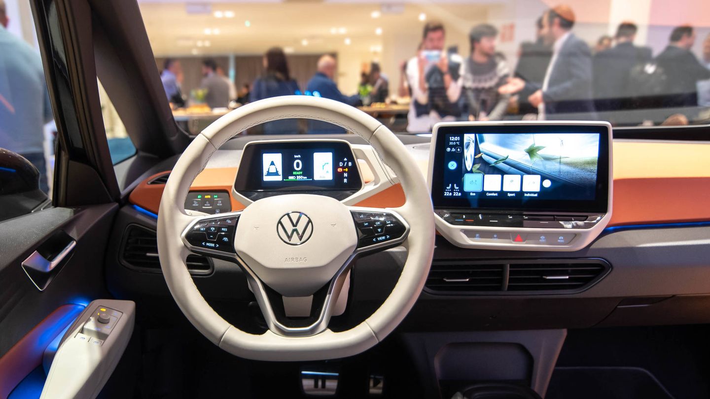Interior del Volkswagen ID.3 mostrado en Madrid el pasado fin de semana.