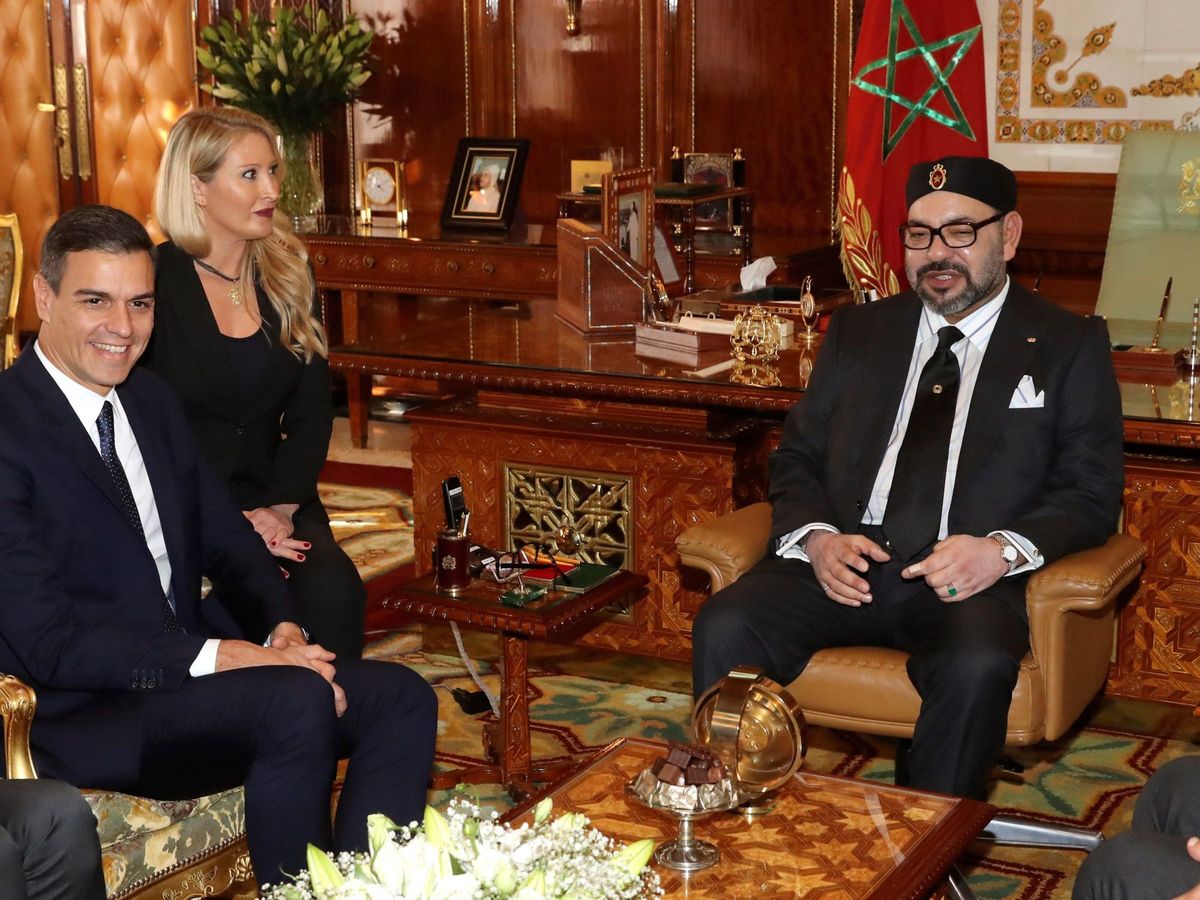 Foto: El presidente del Gobierno español, Pedro Sánchez, y el rey Mohamed VI de Marruecos, en 2018. (EFE)