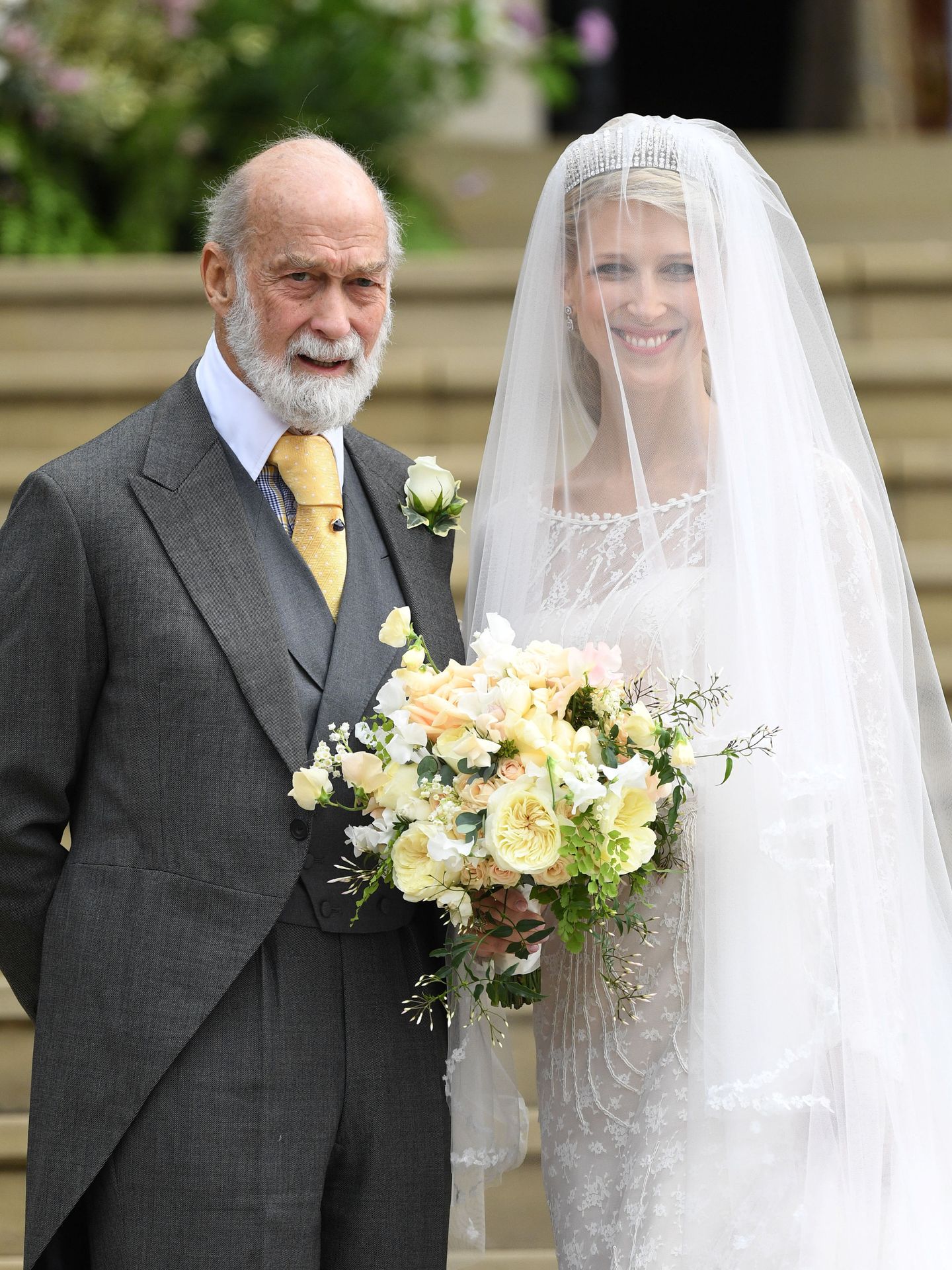 Lady Gabriella Windsor y su padre, Michael de Kent. (Reuters/Chris Jackson)