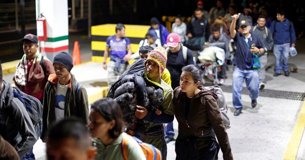Foto: Hondureños rumbo a Estados Unidos. (Reuters)