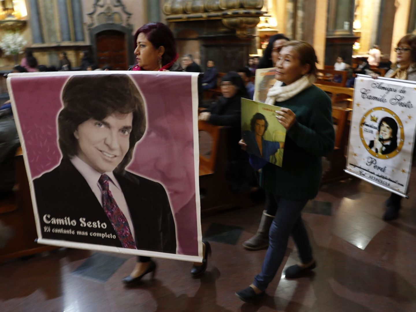 Una misa en honor a Camilo celebrada en Perú. (EFE)
