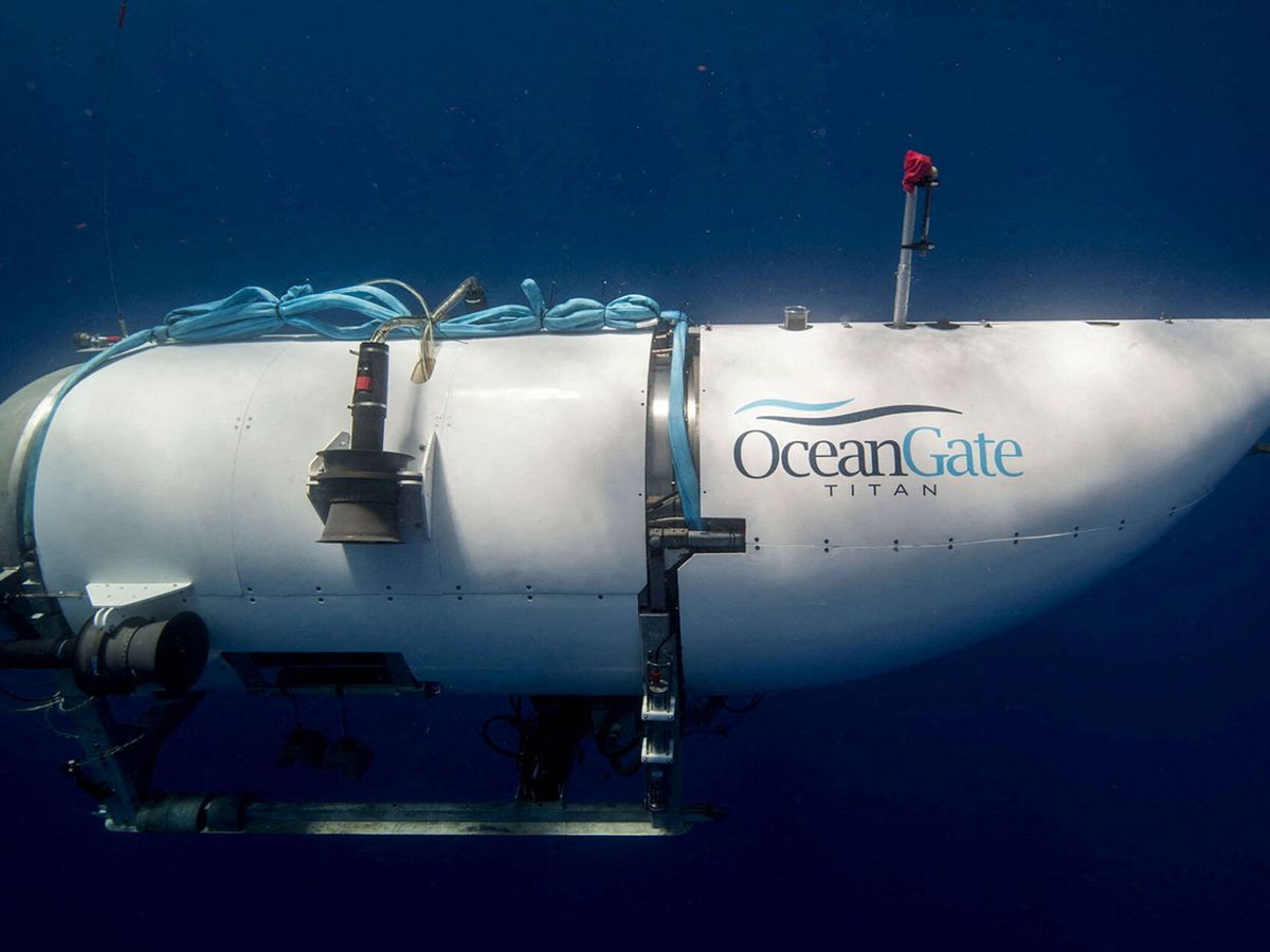 Foto: El submarino Titan. (OceanGate Expeditions Handout vía Reuters)