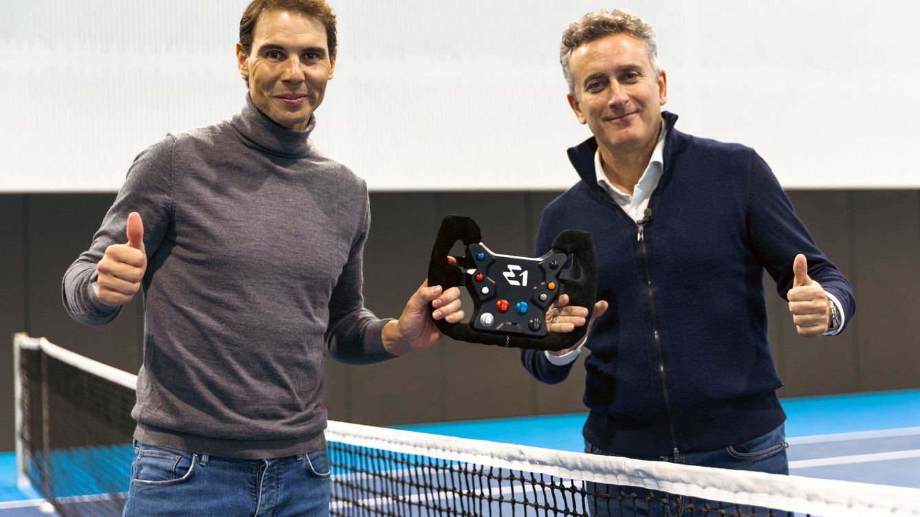 Foto: Rafa Nadal, propietario de uno de los equipos, con Alejandro Agag, cofundador de las E1 Series. (Reuters)