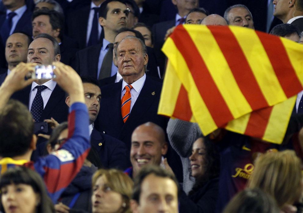 Foto: Imagen del Rey Don Juan Carlos durante la final de Copa (EFE)