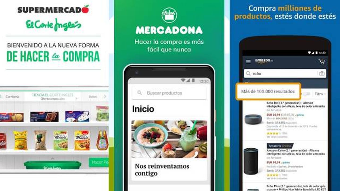Aplicaciones de supermercados con venta online. 