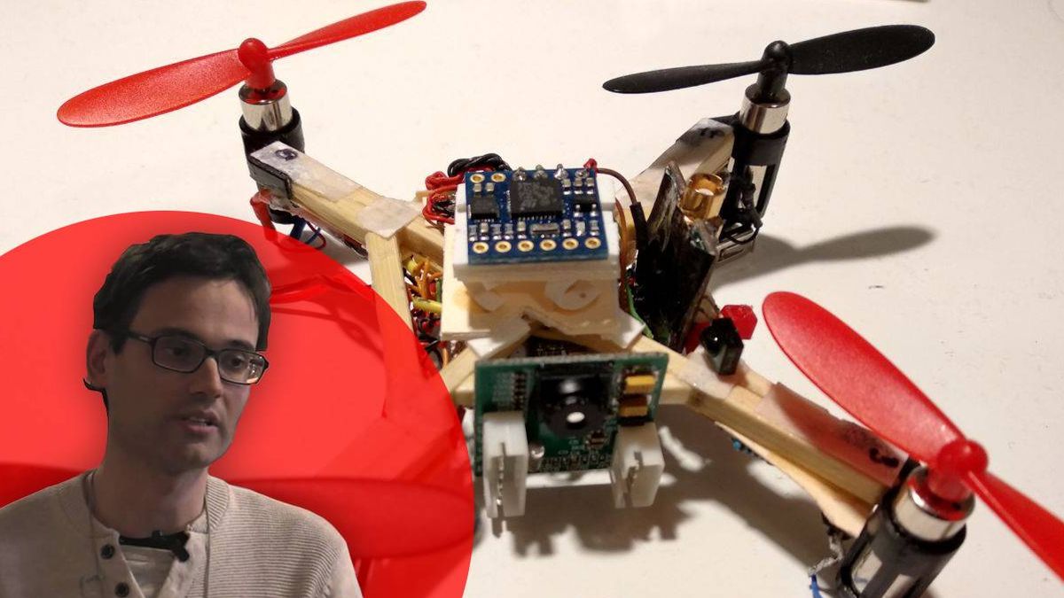 Este joven ingeniero zaragozano ha creado un dron casero prácticamente indetectable
