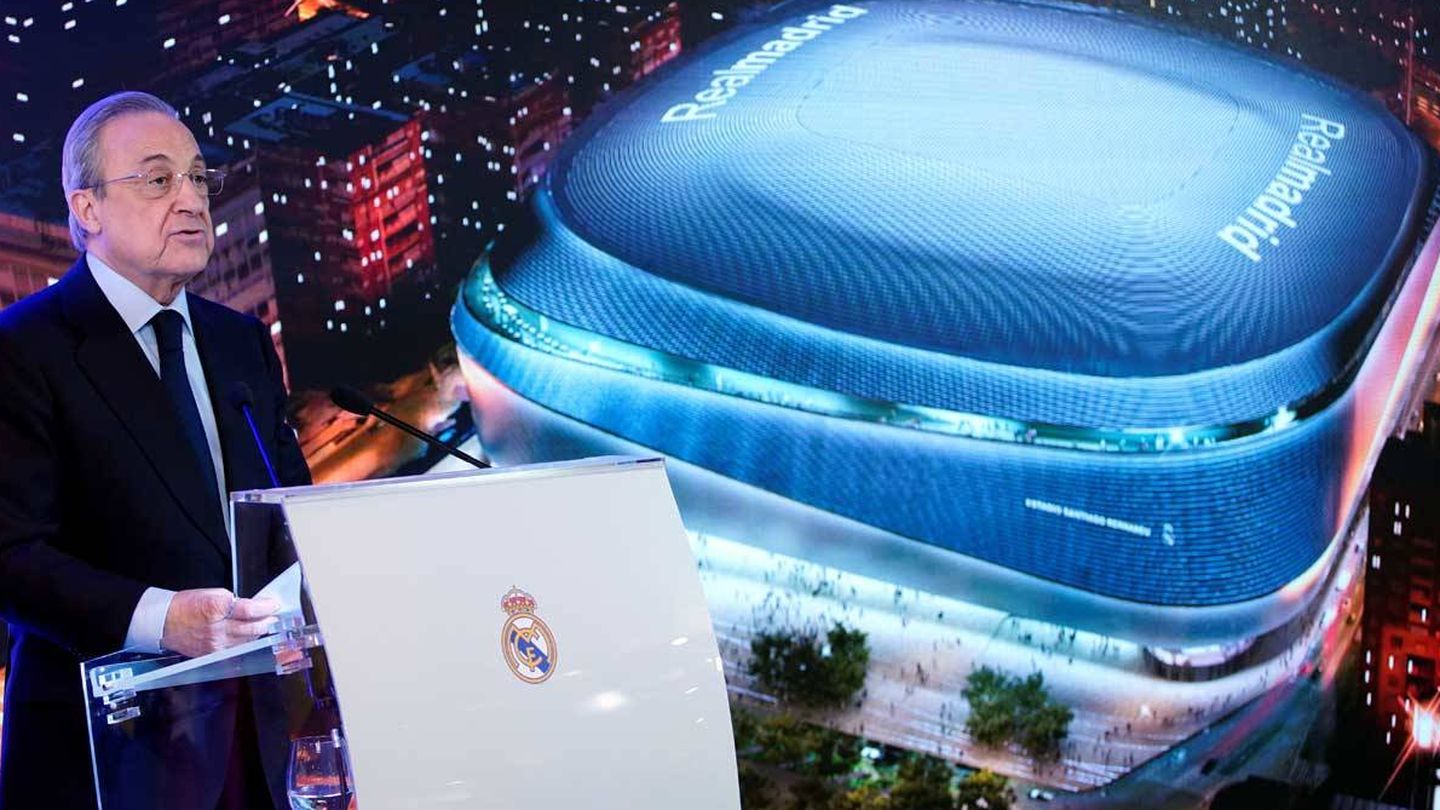 Florentino Pérez, en la presentación del nuevo Estadio Santiago Bernabéu. (EFE)
