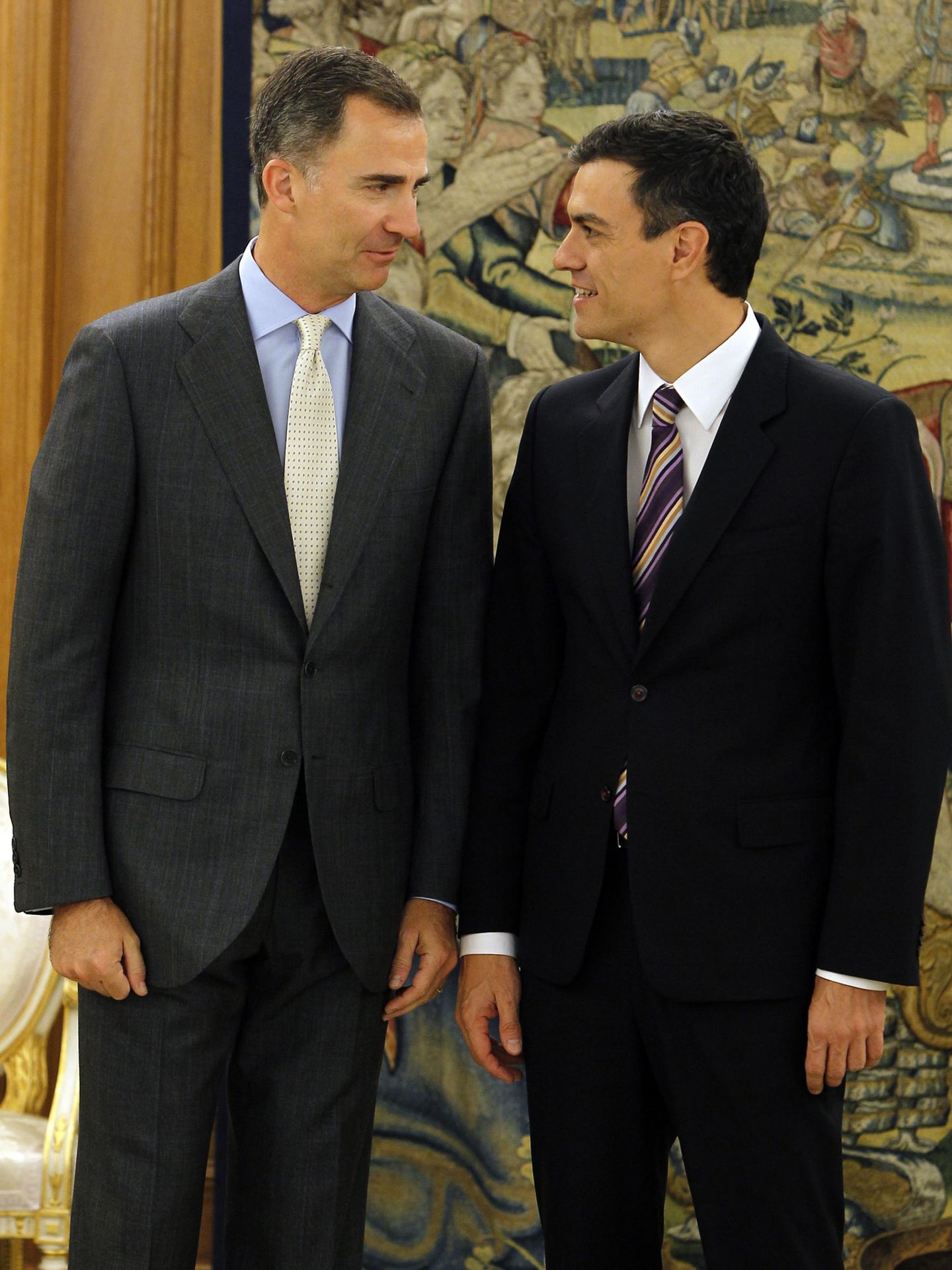 El Rey junto a Pedro Sánchez en Zarzuela
