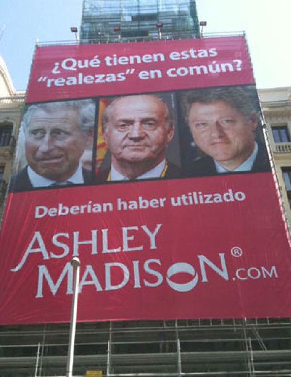 Foto: La empresa que promueve la infidelidad utiliza al Rey Juan Carlos como reclamo publicitario
