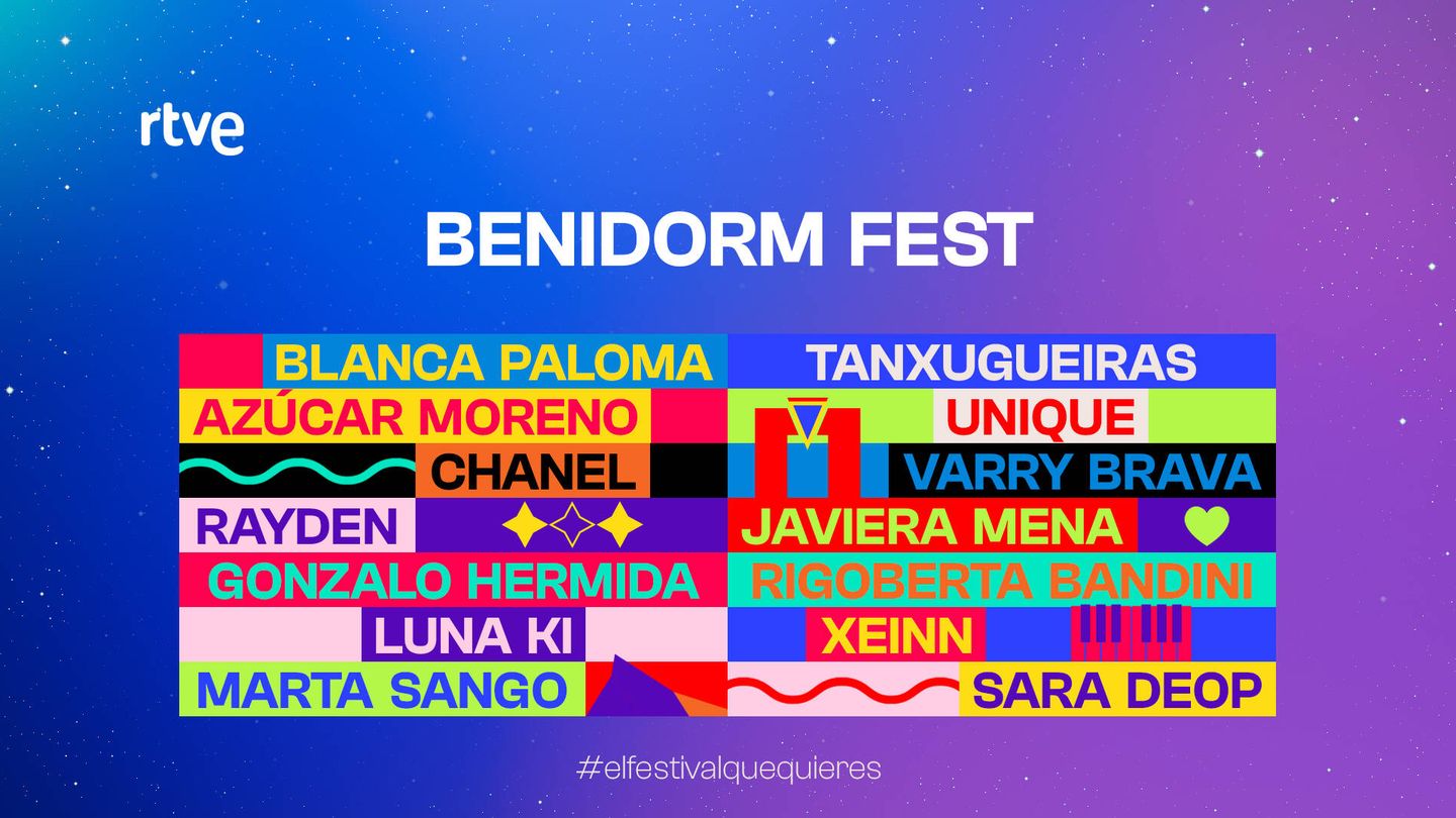 Artistas del Benidorm Fest. (TVE)