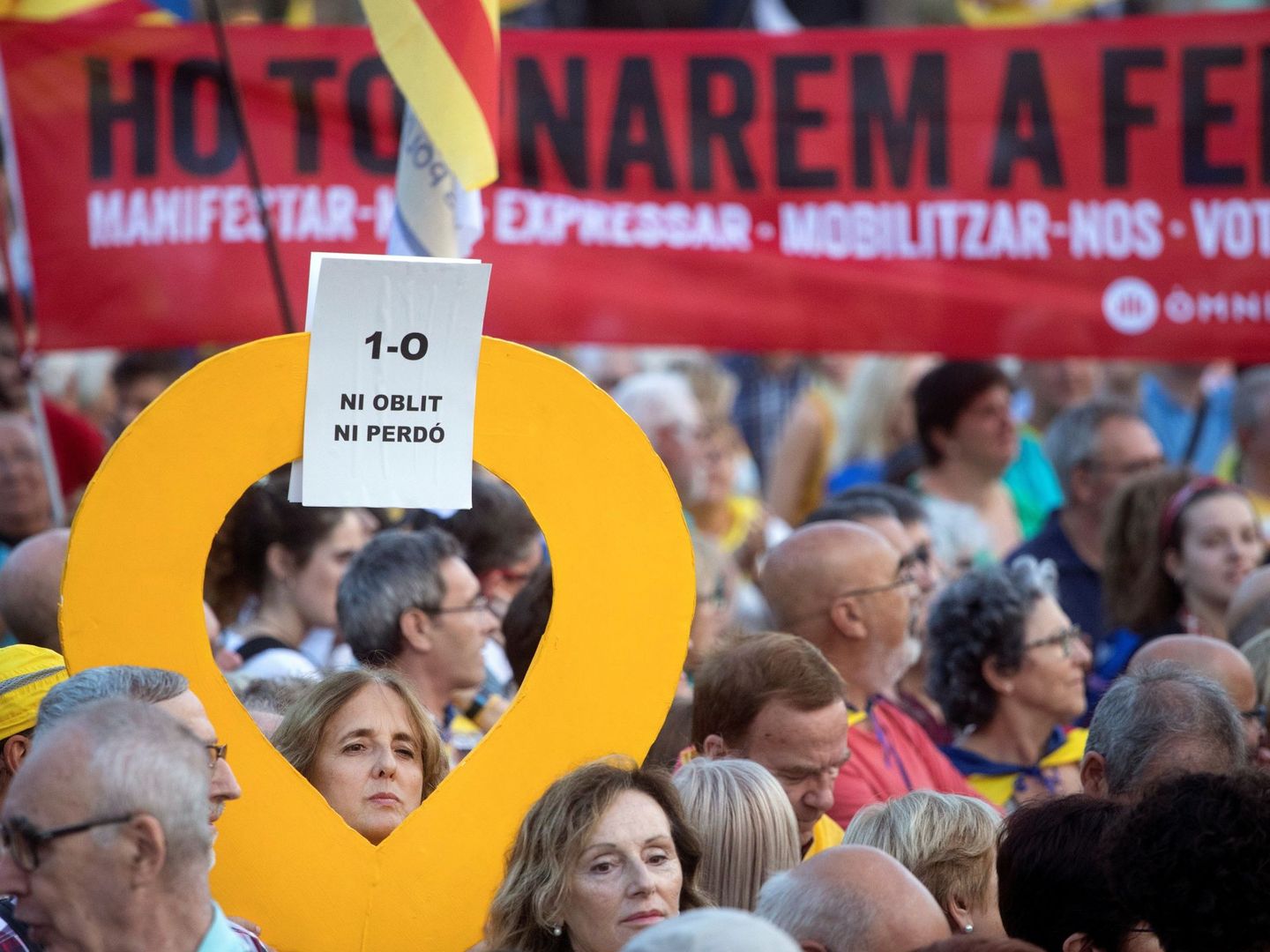 Manifestación en Barcelona el 1 de octubre de 2019. (EFE)