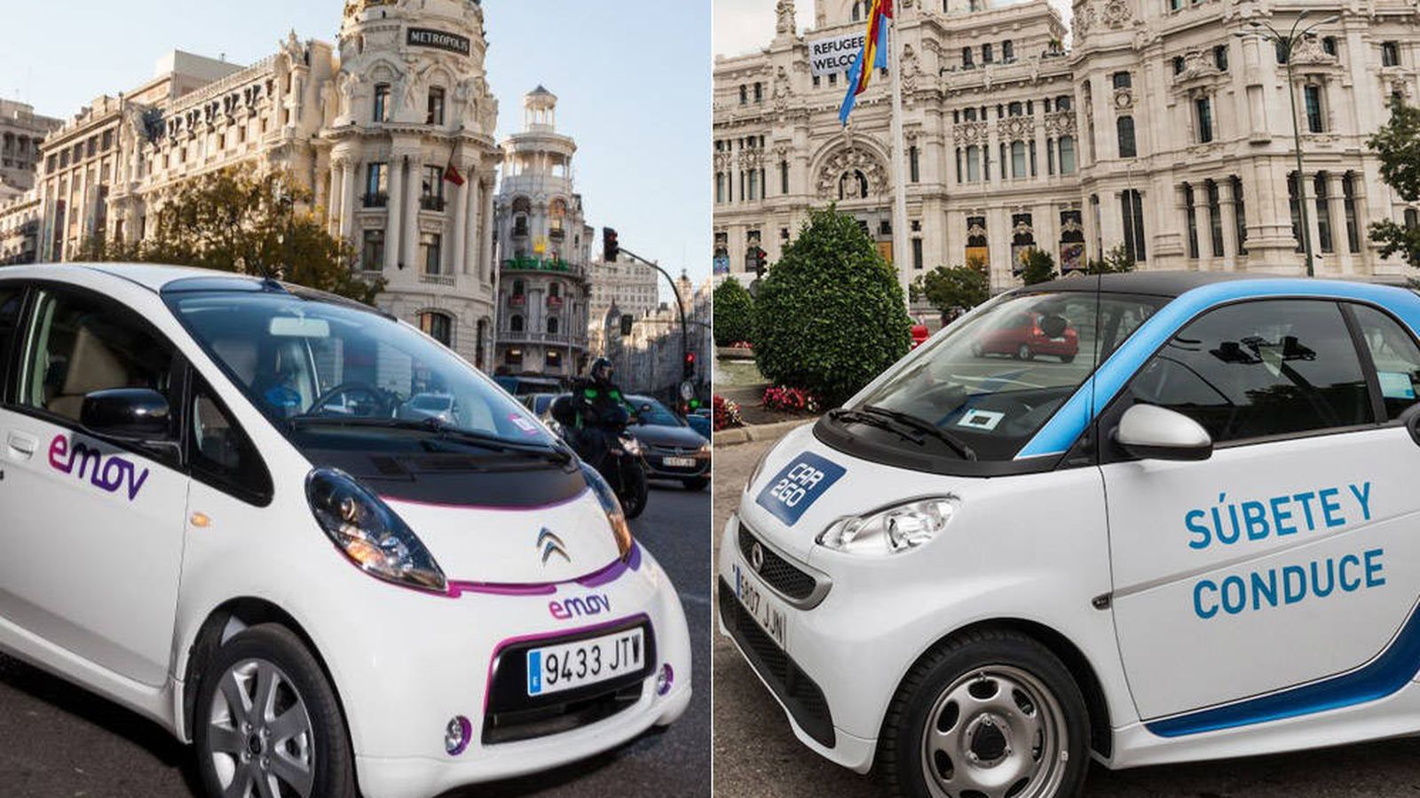 Foto: Emov y Car2Go, dos de los servicios de 'carsharing' más famosos.